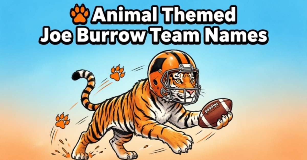 Animal Themed Joe Burrow Team Names