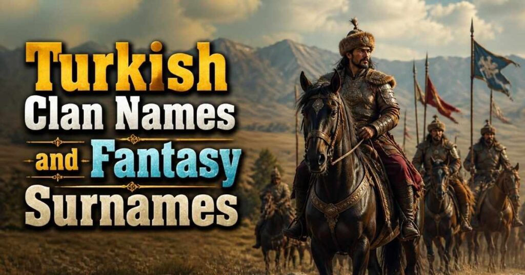 Turkish Clan Names and Fantasy Surnames